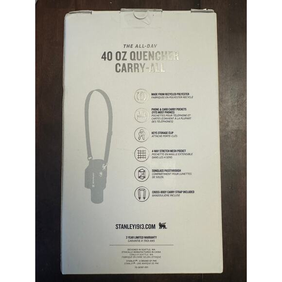 Stanley The All Day 40 oz. quencher carry all NIB Black - Picture 2 of 3